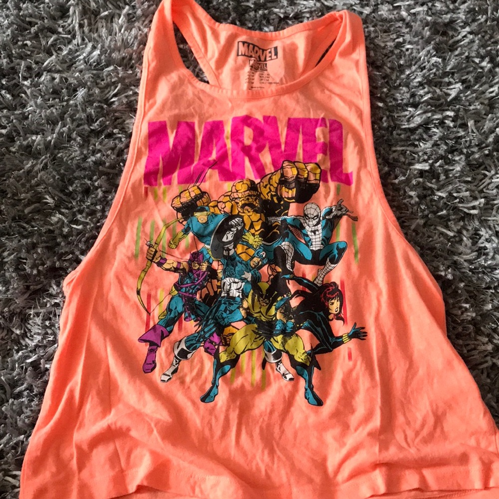 Marvel graphic neon tank